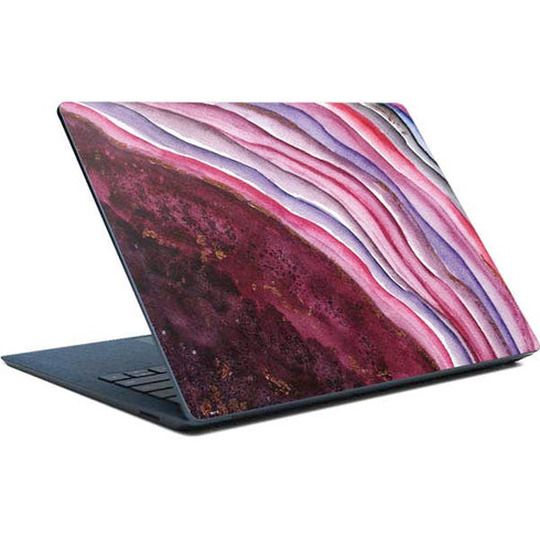 Plum Watercolor Geode Surface Laptop Skin